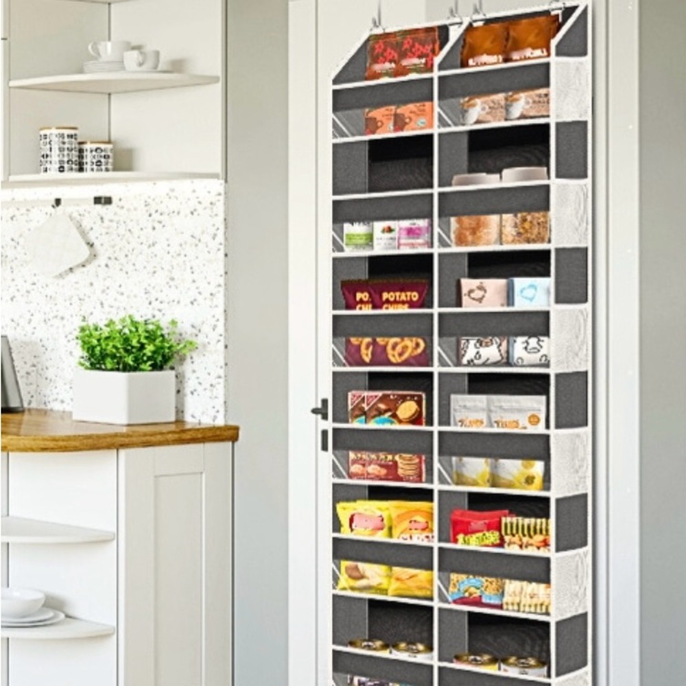 NWT/Over-the-Door Gray Pantry Organizer
